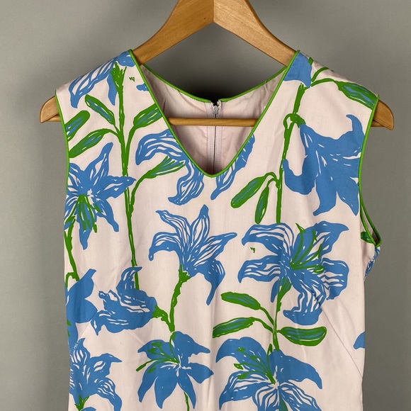 Vintage The Vested Gentress 1970s Floral Shift Dress Size 10 - Picture 3 of 4